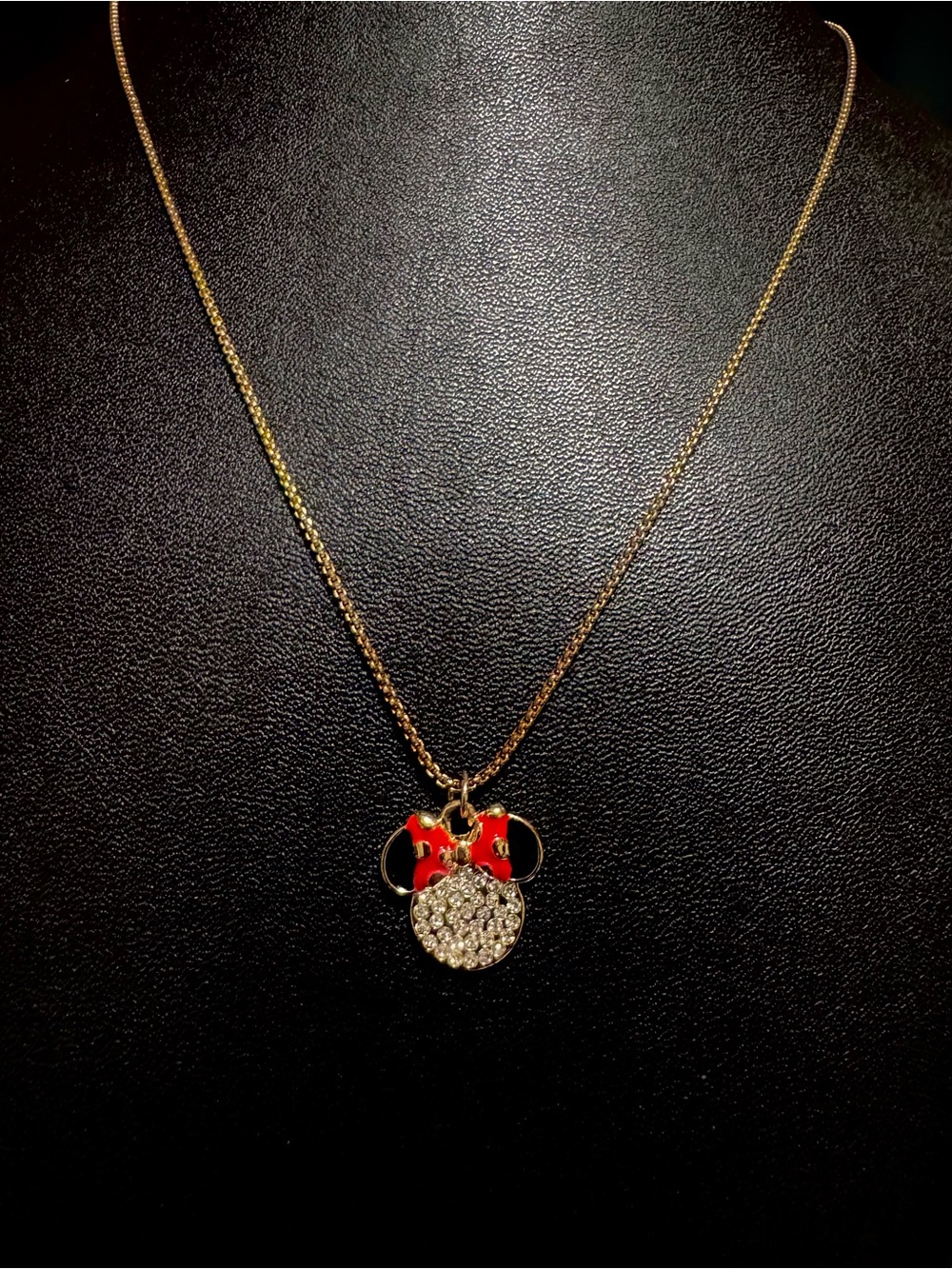 DISNEY Minnie Mouse Rhinestone Necklace - Picture 3 of 3